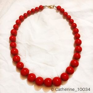 Red Statement Necklace from Urban Outfitters